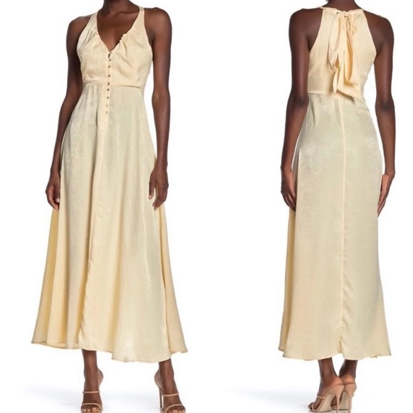 Free People | Dresses | Free People Satin Olivia Midi Dress | Poshmark